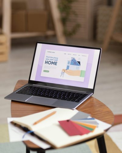 color-palette-laptop-with-book-home-renovation